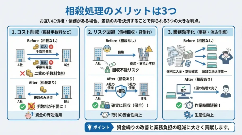 相殺とは?意味や請求書・会計処理の仕方をわかりやすく解説|基礎知識|ジョブカン見積/請求書