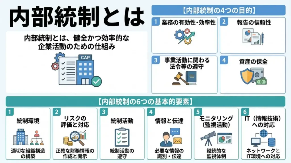 内部統制とは？目的や基本的要素、報告の進め方を分かりやすく解説