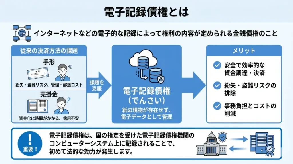 電子記録債権(でんさい)とは？手形との違いや取引イメージを解説｜基礎